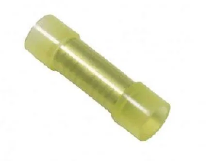80211 – WIRTHCO Wire Terminal End, Nylon Butt Connector 12-10 Gauge Wire Case Of 100 Yellow
